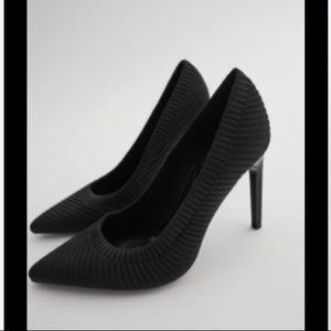 ZARA BLACK STRETCH HEELS